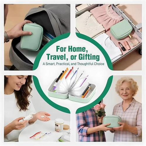 Trousse Organiseur de Pilulier POCKIVA - 14 Pochettes, Étanche, Voyage